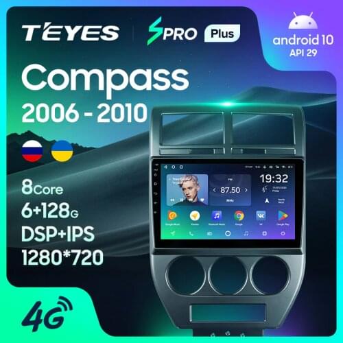 TEYES SPRO Plus For Jeep Compass 1 MK 2006 - 2010 Car Radio Multimedia Video Player Navigation GPS No 2din 2 din DVD