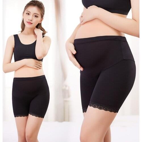 Women Pregnant women safety pants Maternity Leggings Panties Lace High Waist Belly Support Maternity Panties Pregnant