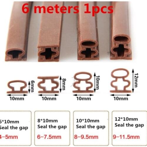 10 mm*6M Silicone rubber sealing strips crash soundproof door thong strip security door/ window sealed slot