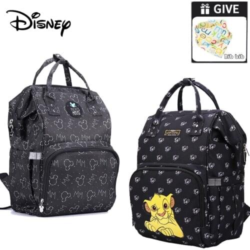 Disney Mickey Mouse Baby Diaper Bags USB Heating Waterproof Maternity Nappy Diaper Bags Stroller Bag Large Capacity Backpack New