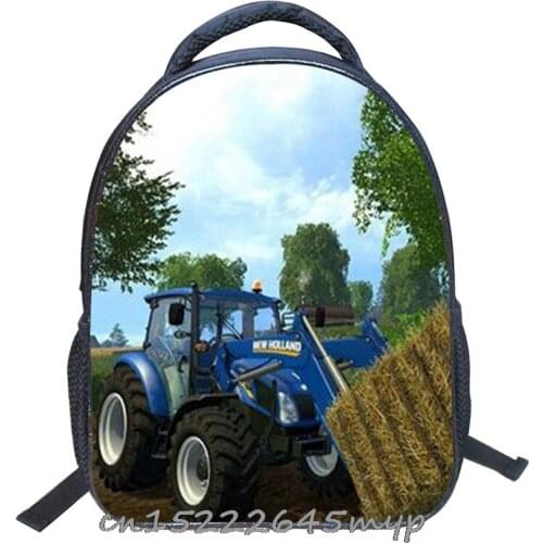 Funny Russian Cartoon Tractor Backpack For Boys Girls Children School Bags Kids Small Shoulder Bag Kindergarten Mochilas