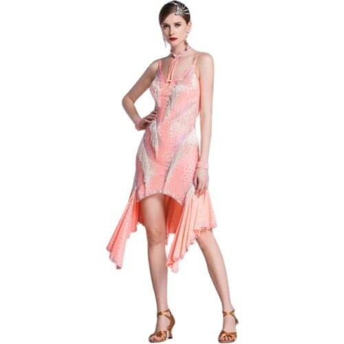 L-18147 Popular design latin dance competition dress customize latin dance dress cheap latin american dancing dresses for sale