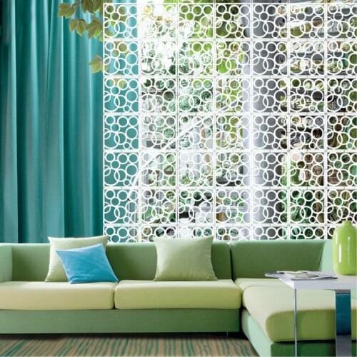 12pcs White Room Divider Folding Plastic Partition Hanging Screen Panels Curtain Modern Living Room Bedroom Decorative