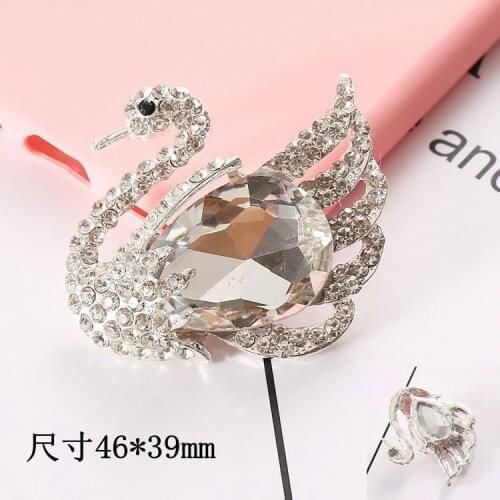 3D Alloy Stickers for DIY Cellphone Mobile Phones Decoration iridescent Swan Charms Jewelry Making mobiele telefoon decoratie