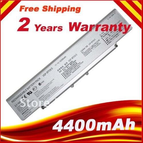 6CELL 5200mAH Battery for Sony VGN NR VGN AR VGN CR VGP BPS9A B VGP-BPS9/S VGP BPS9 Silver