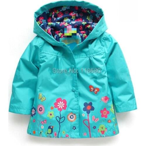 Free shipping Sale fashion baby girl clothes Spring autumn baby jacket girl windcheater kids trench baby cardigan girls jacket