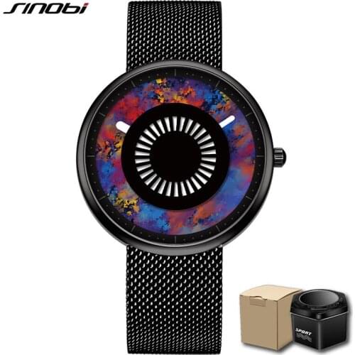 Sinobi Creative Luxury Mens Watches 3D Camouflage Cool Waterproof WristWatch Business Man Sports Clock Quartz Relogio Masculino