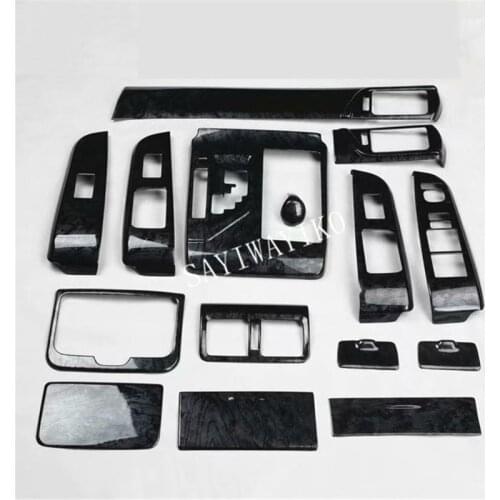 15pcs/set ABS black wood decoration cover For Toyota Camry 2012 2013 2014 2015 LHD car accessories