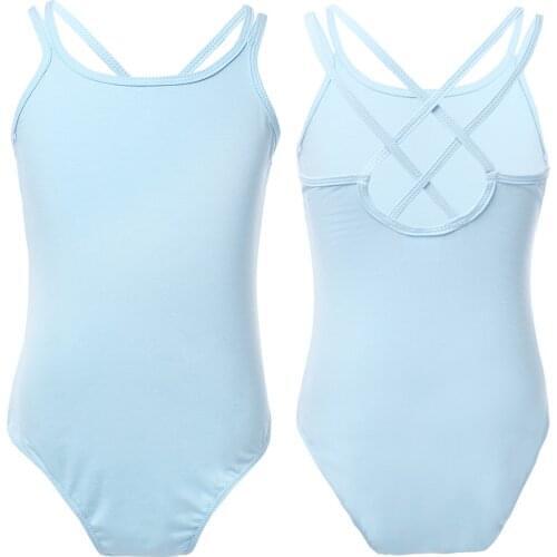 Childrens Ballet Costumes Kids Sleeveless Hollow Out Dance Bodysuit Gymnastics Leotard for Girls Ballet Tutu Dancerwear 5 Color