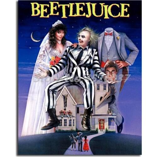 Tim Burton Film Beetlejuice HD Wall Art Canvas Posters Prints Painting Wall Pictures for Office Living Room Home Decor Artwork