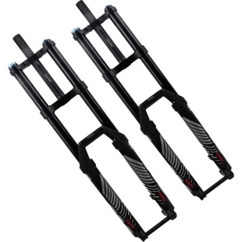 LUTU 27.5/29inch Mountain Bike Double Shoulder Air Pressure Gas Fork MTB XC AM Fork Oil Damping Thru-axis 15mm 100mm Front Fork