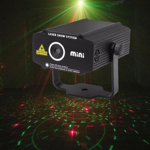 ALIEN Mini Red Green Stage Laser Projector DJ Disco Club Party Music Xmas Holiday Rotating Laser Stage Effect Show Lighting