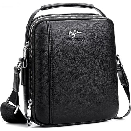 Mens Shoulder messenger Bag Casual male Handbags Pu Leather Large Crossbody Tote Bag for Man 2021 Business Fashion Hand Purse