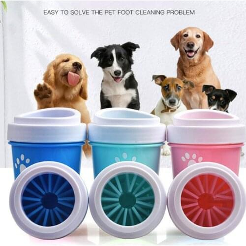 Dog Paw Cleaner Cup Soft Silicone for Dogs Foot Wash Tool Pet Feet Washer Portable Cat Dirty Paw Cleaning Wash Brush Cup