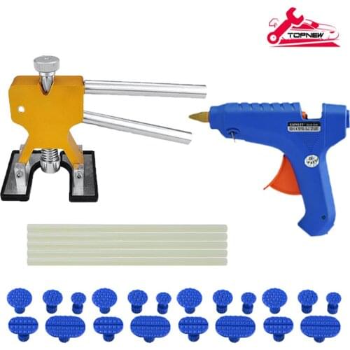 Paintless Dent Repair Kit - 11Pcs Car Gold Dent Puller Glue Gun Removal Dent Remover Kit