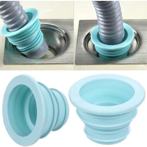 New 1PC Control Drain Seal Ring Plug Deodorant Telescopic Tank Sewer Ring Washer Pest Sewer Pipe Bathroom Accessories