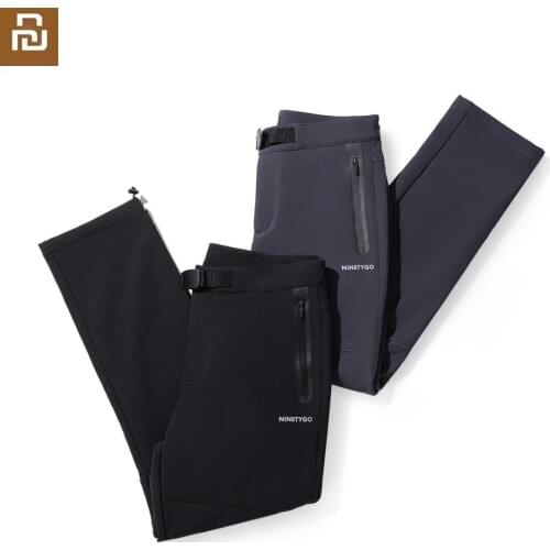 Youpin Autumn winter men hard shell composite fleece pants Waterproof Windproof Warm Sports Trousers Hiking Cargo Pants