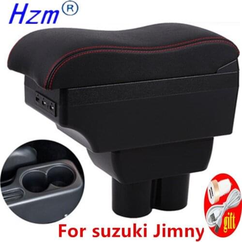 For Suzuki Jimny Armrest box Interior Parts special Retrofit parts Car Armrest Center Storage box USB 2007-2018