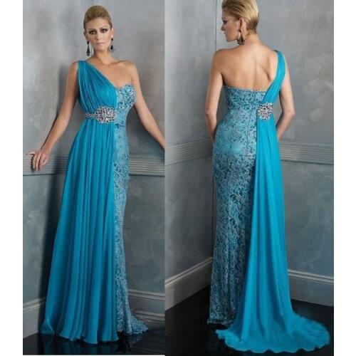 Blue Promotion Limited Carpet Abendkleider One-shoulder plus Lace crystal Party Formal prom Gown mother of the bride dresses