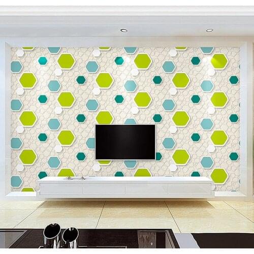 Modern Creative 3D Geometric Pattern Wallpaper Roll Home Decor Dining Room Living Room TV Background Wall Art Papel De Parede 3D