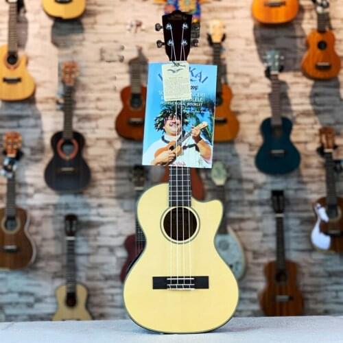 26 inch Ukulele 4 String Spruce Solid Mini Guitar Llight Electric Ukulele with Pickup Playing Musical Instrument Concert UK2668