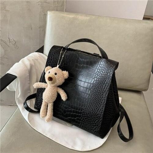 Women Bag Retro Large Capacity School Bag Female Bag 2020 New Fashion Backpack Net Red Wild Ins Stone Pattern Female Backpack