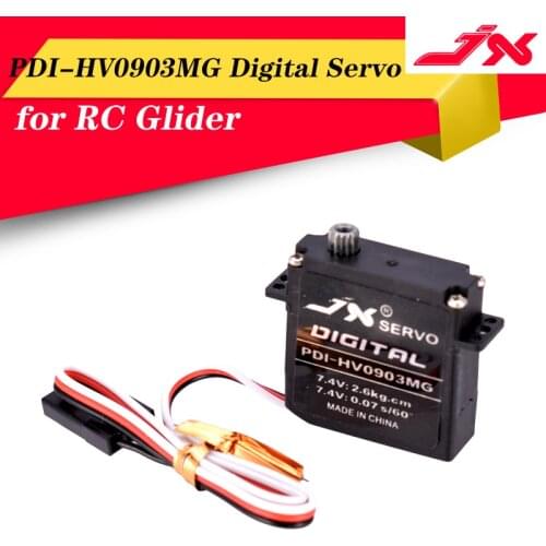 High Quality JX Servo PDI-HV0903MG 2.6kg Metal Gear Digital Flat Wing Servo Plastic Case for RC Glider