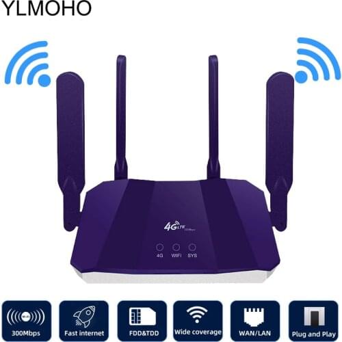 YLMOHO 3g 4g Wifi Router Wireless Modem Wi-fi 300Mbps Lte WiFi Access Point Cpe Hotspot Outdoor With A Sim Card Slot
