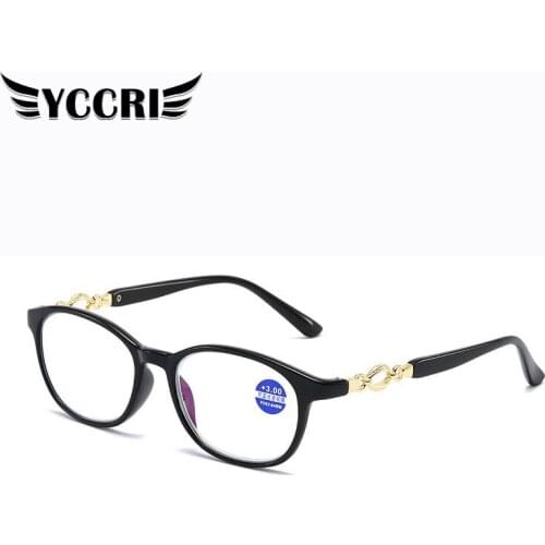 YCCRI New Fashion Reading Glasses Women Men Anti-blue Light Eyeglasses Prescription Spectacles Diopter +1.0 to +4.0