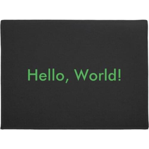 Hello, World! door mat Home Decoration Entry Non-slip Door Mat Rubber Washable Floor mat