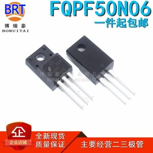 10pcs/lot New Spot FQPF50N06 50N06 Transistor TO-220F