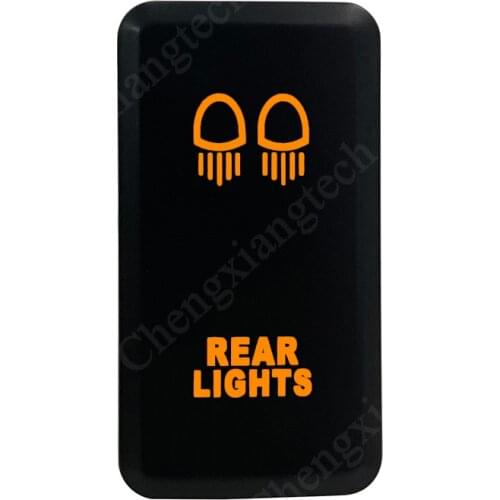 REAR LIGHTS Push Button Switch Orange LED For Toyota Landcruiser Hilux FJ Cruiser ON OFF Switch With Wire 12 Volt 3Amp