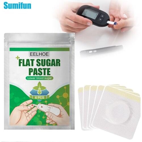 6Pcs/Box Diabetes Treatment Patch Stabilize Blood Sugar Levels Hypoglycemic Stickers Chinese Herbal Medicine Plaster Health Care