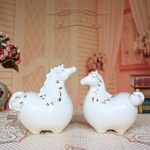 Abstract cute gift ideas for horse piggy bank ceramic crafts home decorations ornaments fashion