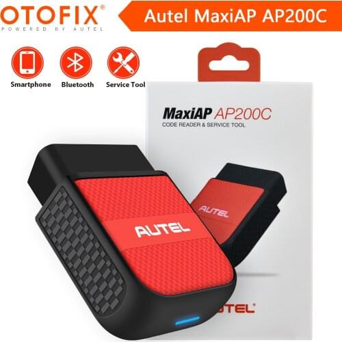 Autel AP200C Bluetooth Wireless OBD2 Scanner Code Reader Full Of OBDII Funtions 8+Services ABS Bleed Diagnostic Tool PK AP200