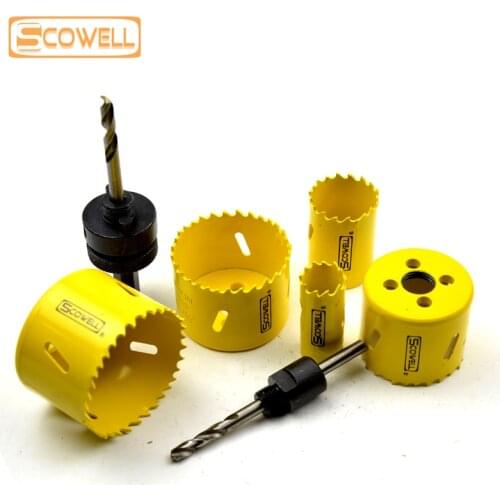 30% Off HSS Bi-metal Hole Saw sets holesaw cutter professional wood cutting blades Circle Crown Saw Arbor Drill Bits Core Drills