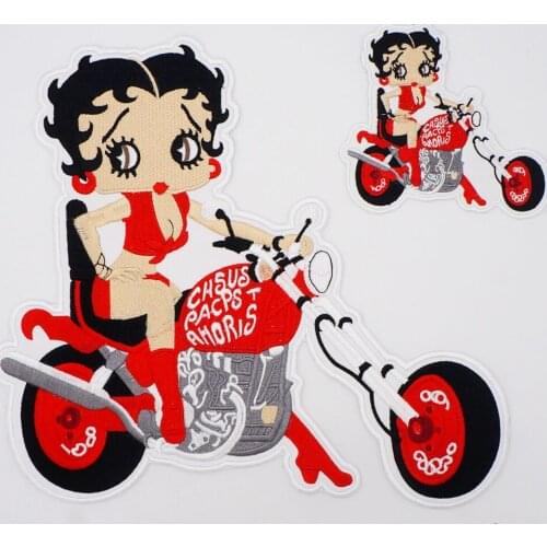 LARGE LADY BIKER MOTORCYCLE BACKING Embroidered biker Patches