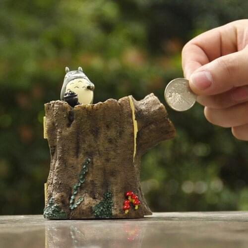 My Neighbor Totoro Delivery PVC Cat Action Figure Doll Stump of Rubber Fruit Version Piggy Coin Box Bank Resin Plastic Model