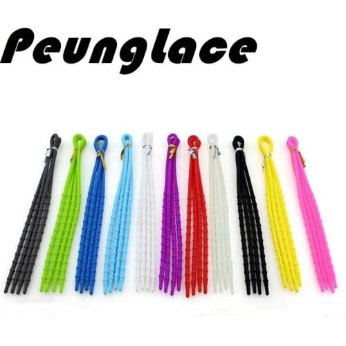 Quality PeungLace 500 Pairs/lot Sports Silicone Shoelaces Silicone Knot Shoelaces