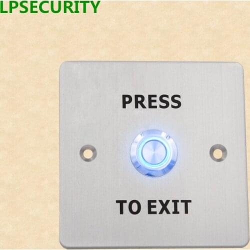 LPSECURITY NC NO COM LED stainless steel Exit Button Exit Switch For Door Lock Access Control System