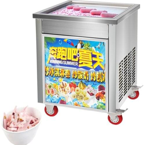 Fried Ice Machine Thick Cut Fried Yogurt Machine Commercial Control Ice Cream Roll Machine Fried Smoothie Machine CE