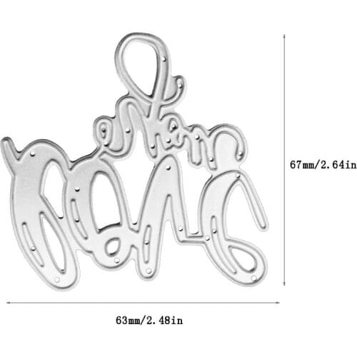 P15D Love You Metal Cutting Dies Stencil Scrapbooking DIY Album Stamp Paper Card Embossing Decor Craft