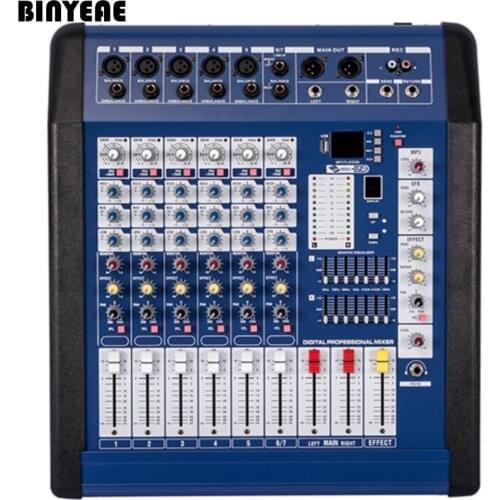 7 Channel Power DJ Mixer Audio Mixing Console 700 Watt RMS MPQ700 For Karaoke
