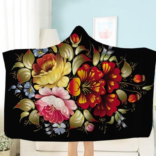 Garden Flower Blanket Picnic Travel Colorful Child Wearable Blanket Winter Warm Travel Airplane Throw Blanket Bloom Gift Blanket