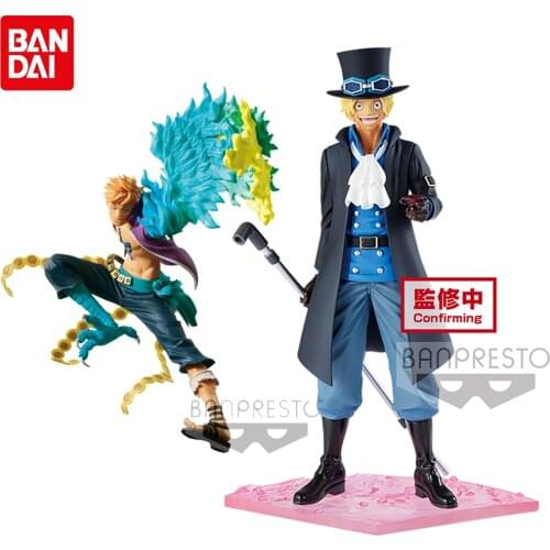 Original BANDAI ONE Piece Marco Sabo PVC Statue Action Anime Figure Model Collection Kids Toys