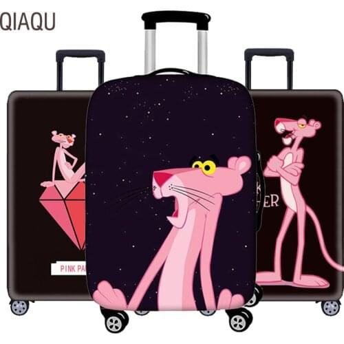 Thicken Pink Panther Travel Suitcase Protective Cover 18-32 Inch Suitcase Elastic Suitcase Cover Baggage Dust Case Cover