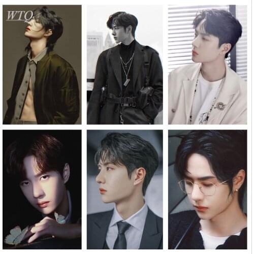 China Actor Wang Yibo Portrait Black and White Poster Decor Wall Poster Canvas Painting Retro Poster Wall Art Picture Home Decor