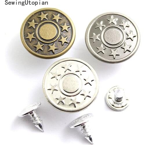 10PCS 17MM Bronze Acrylic Sewing Jean Buttons for Cloth Flatback Cabochon Scrapbooking Crafts Knopf Bouton Decor Diy Accessories