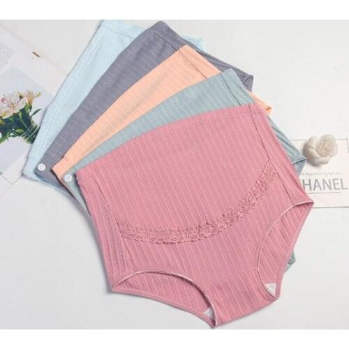 Adjustable Belly Maternity Panties for Pregnant Women Panties High Waist Breathable Plus Size Cotton Women Panties Pregnancy