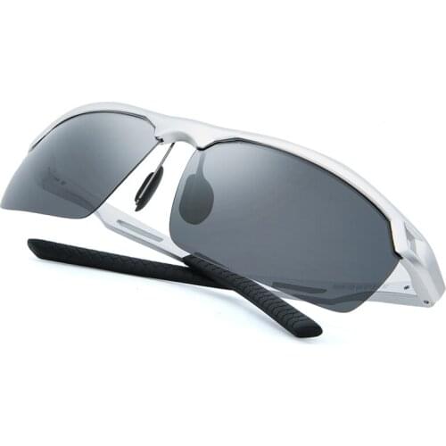 Silver gray TAC hardened thickening Classic Polarized Sunglasses Men Women Driving Square Frame Sun Glasses Male UV400 3009-2